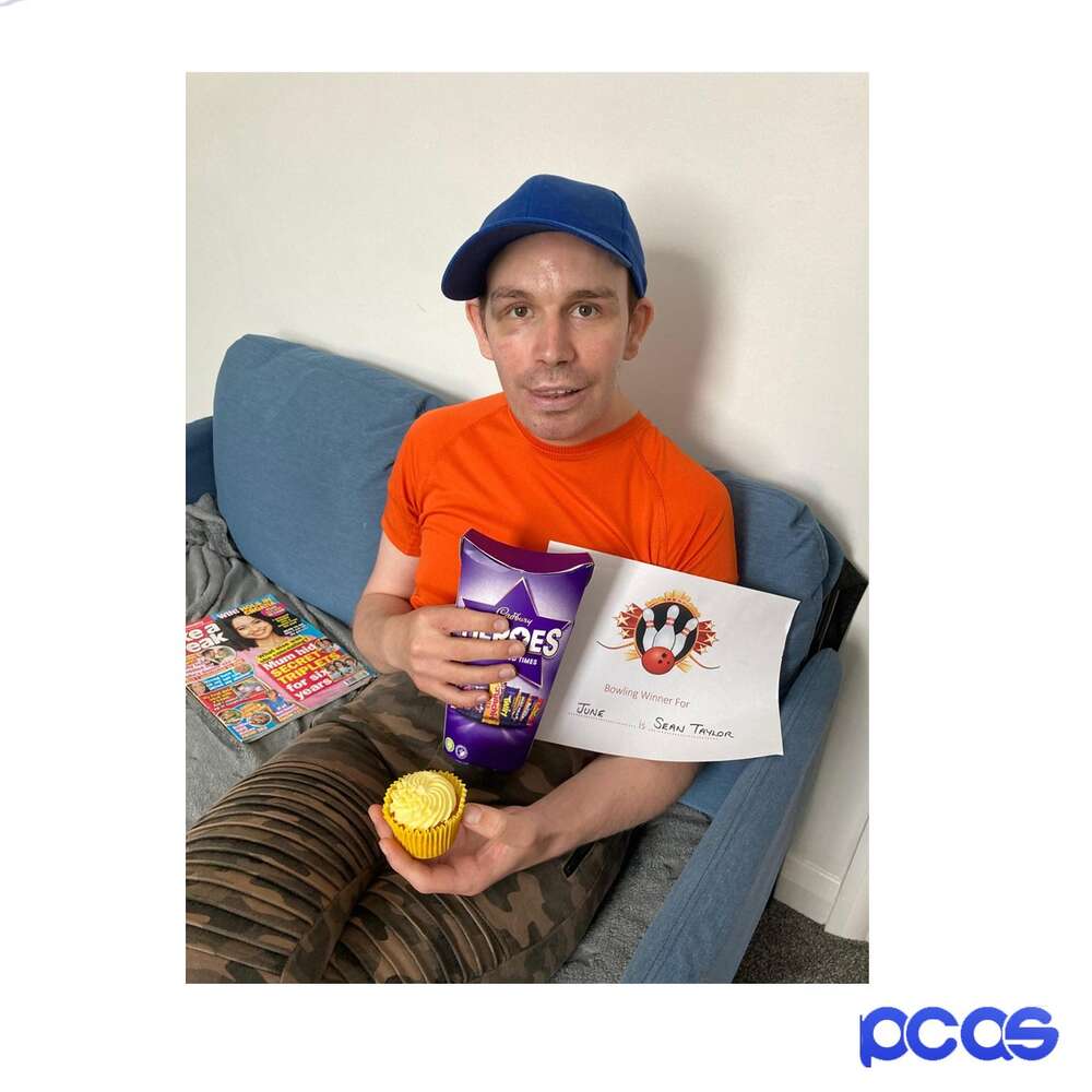 Our bowling league winner this month: Sean!