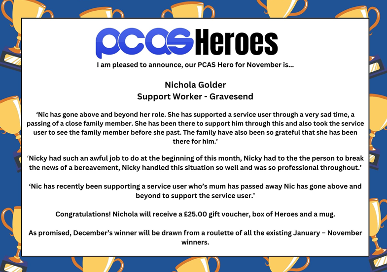 PCAS Heroes - November 2024